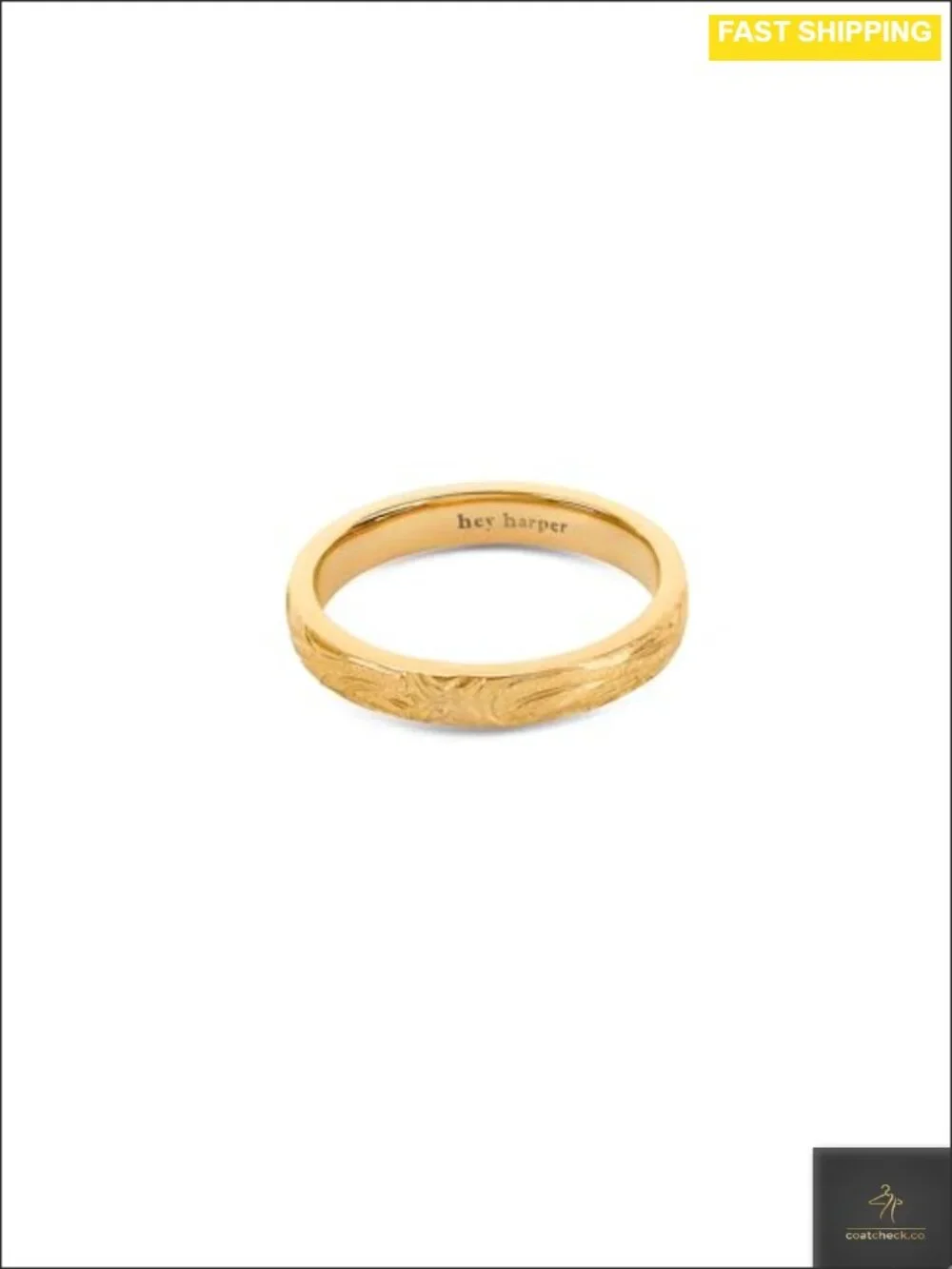 Gold Plated Stacking Ring Waterproof Sweatproof Non Tarnish
